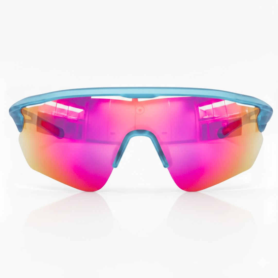Solaro Shades baseball sunglasses. Pink and blue sports sunglasses for softball, running, and more.
