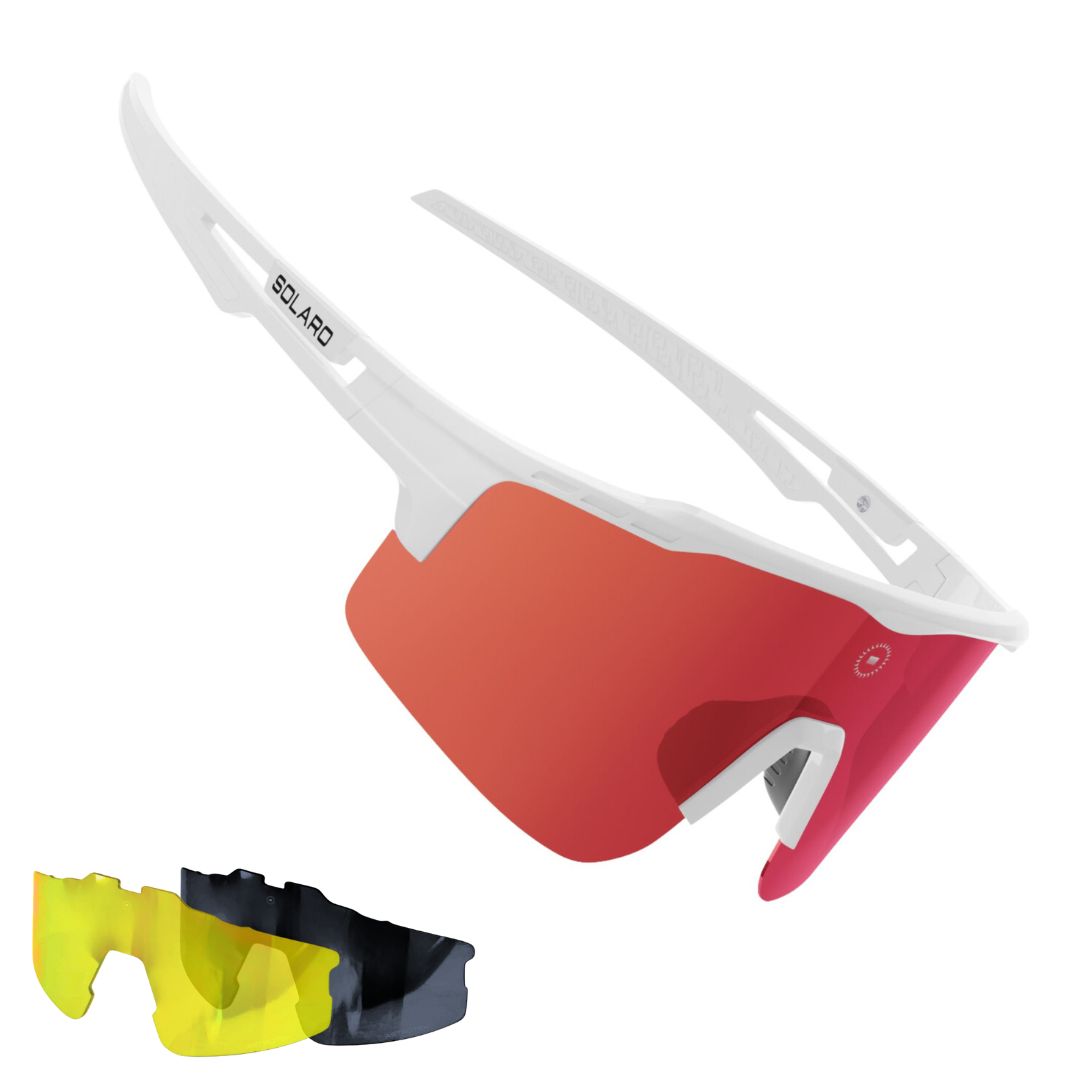Solaro Shades Cosmos baseball sunglasses in Glacial Frost – sports eyewear for athletes.