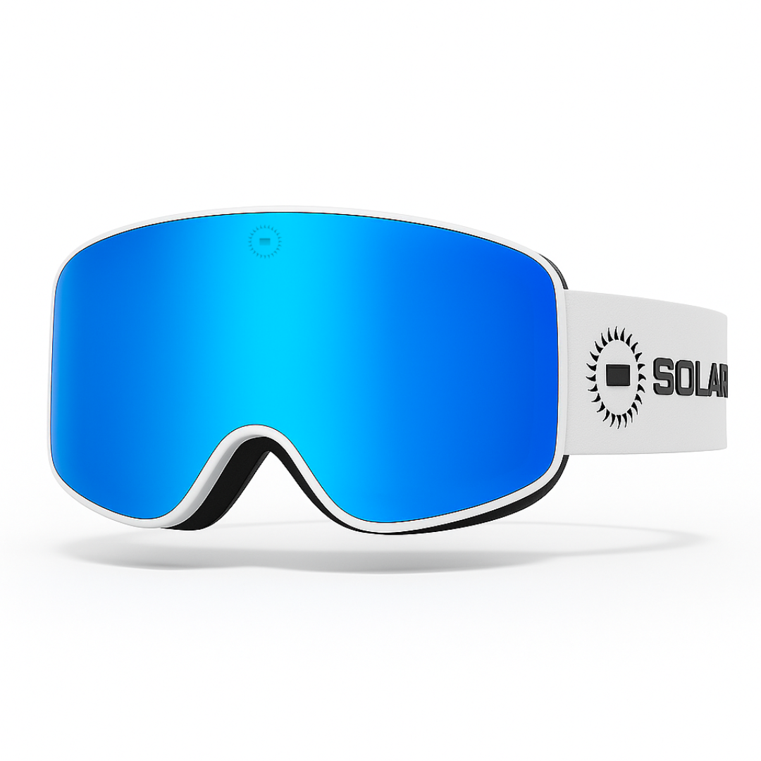 Solaro Shades ski goggles. Top rated Snow goggles with an interchangable lens for skiing at all times of day. Best snow goggles of 2025.