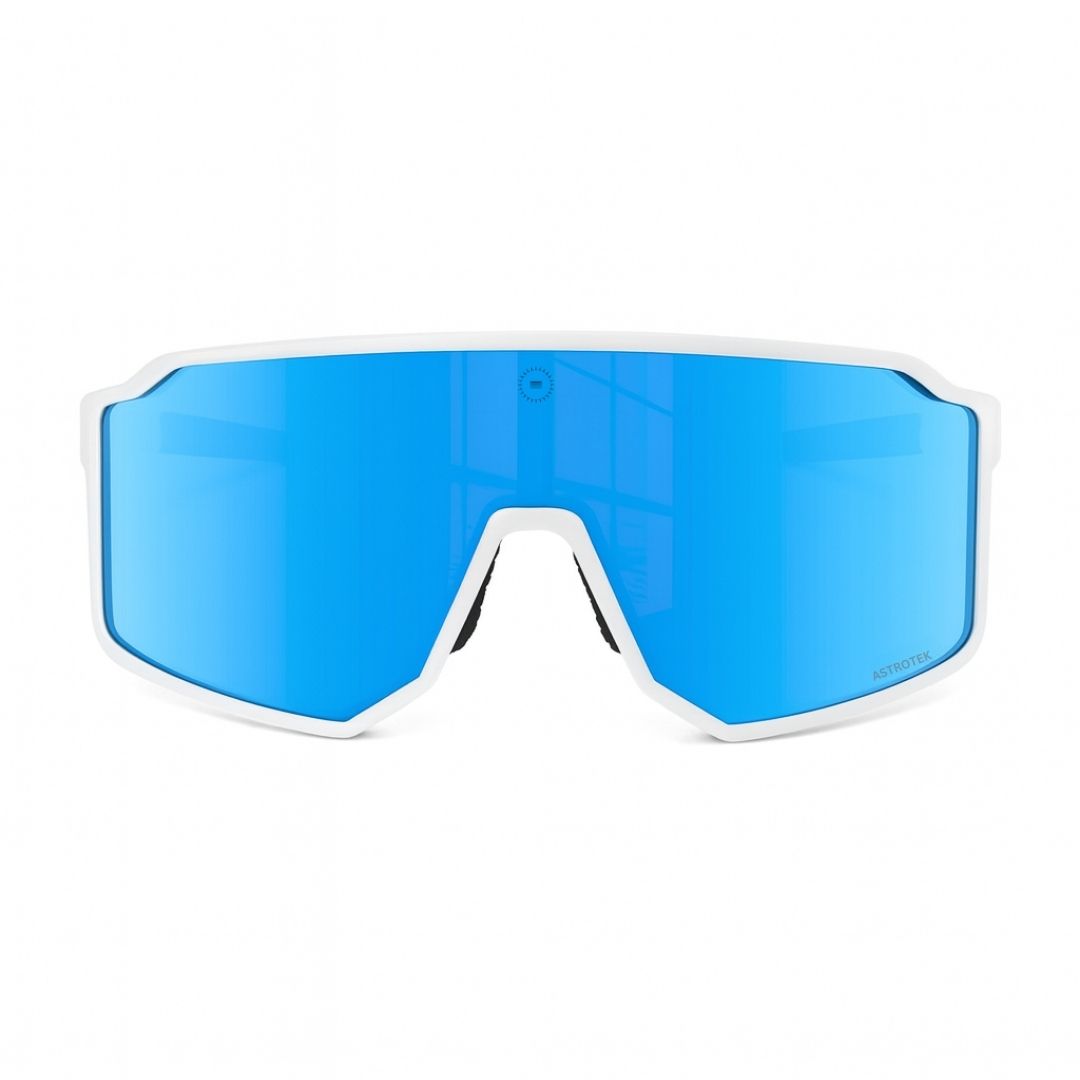 Solaro Shades white and blue youth sunglasses for baseball, softball, running and more. Best youth sports sunglasses.