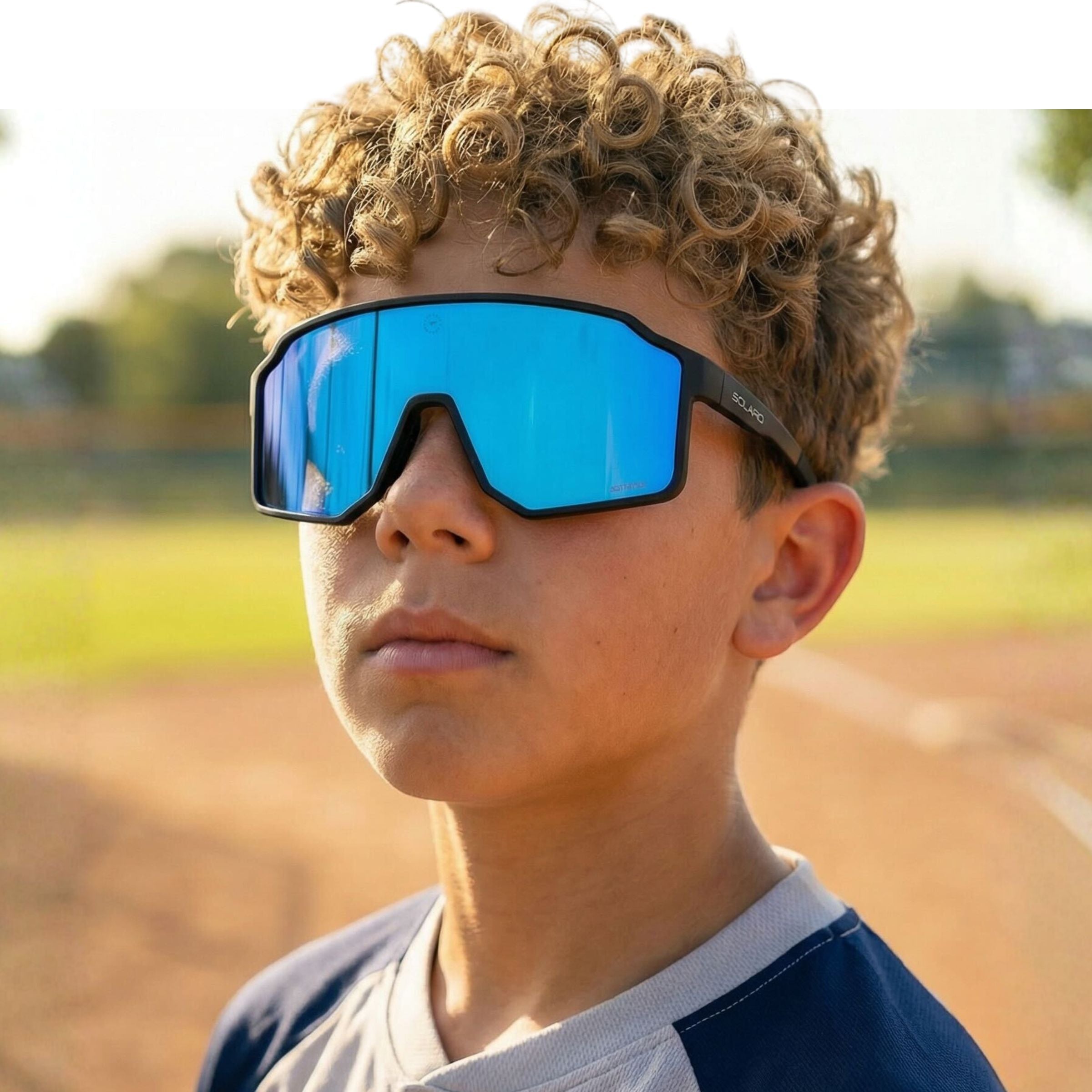 Solaro Shades youth sports sunglasses are the top pick for youth baseball sunglasses.