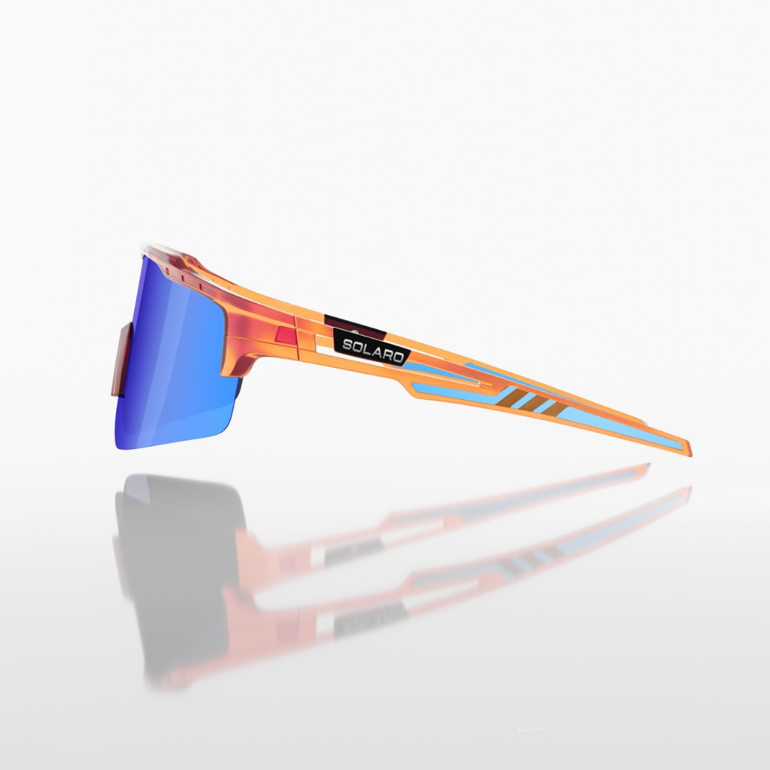 Solaro Shades Cosmos baseball sunglasses in Citrus Splash – sports eyewear for athletes