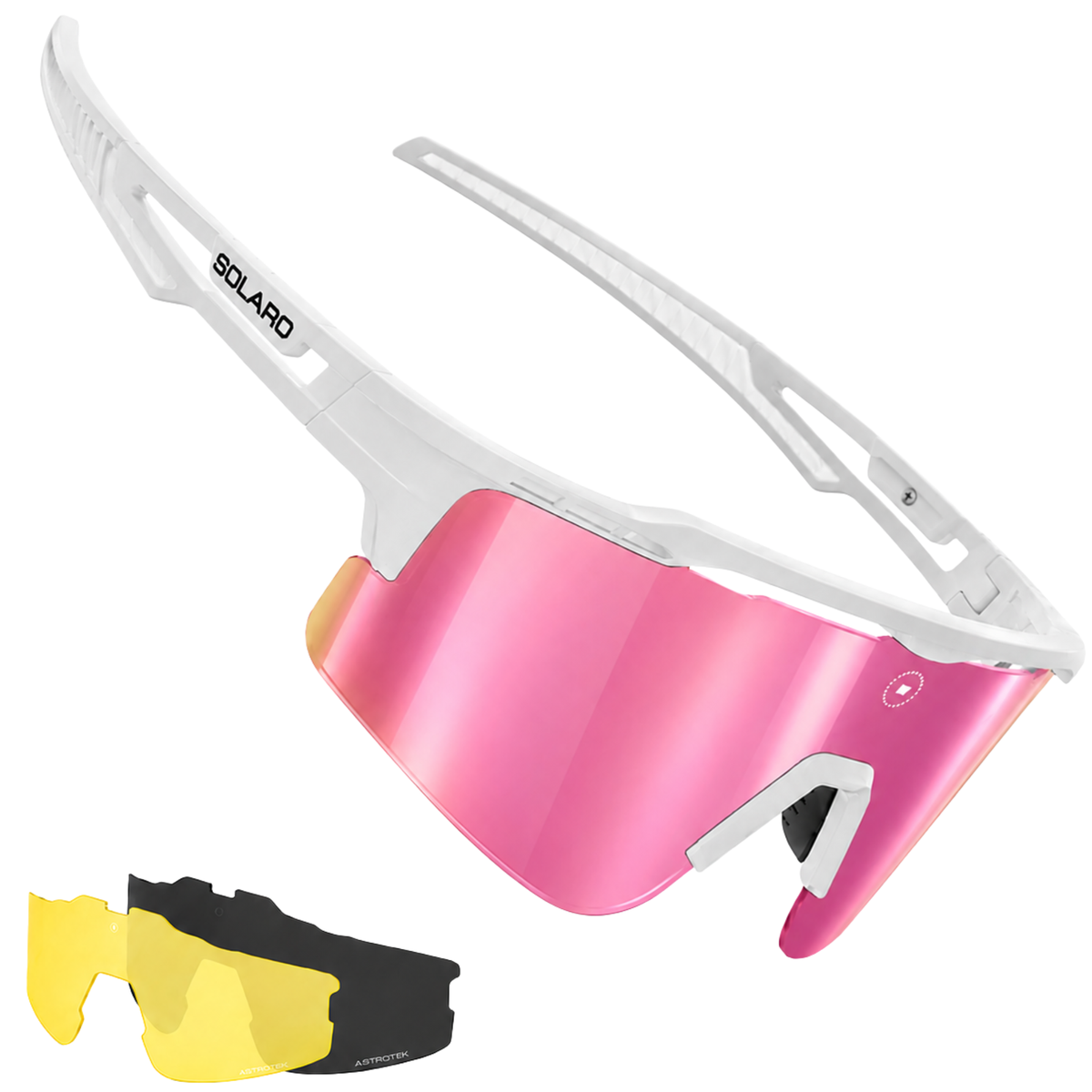 Pink sports baseball performance sunglasses by Solaro shades.