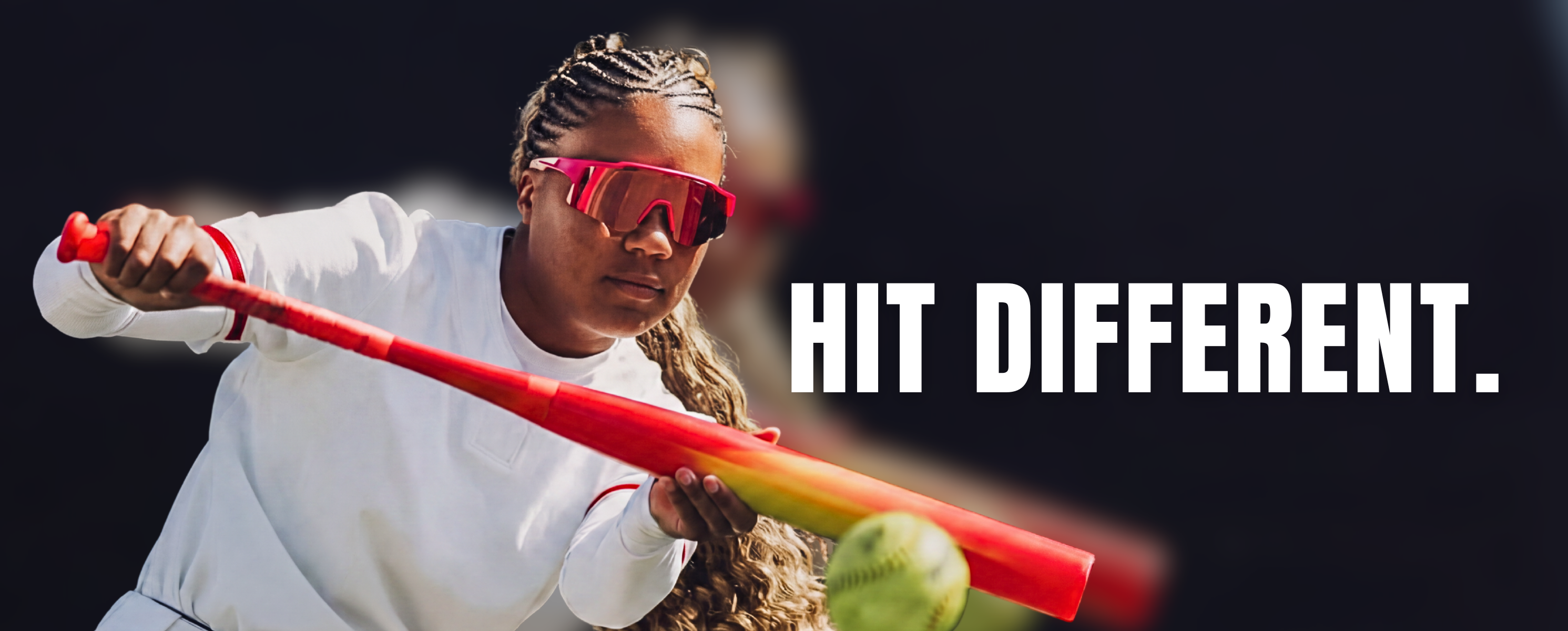 Mihyah Davis of Texas Tech softball wearing Hot Pink Solaro Shades