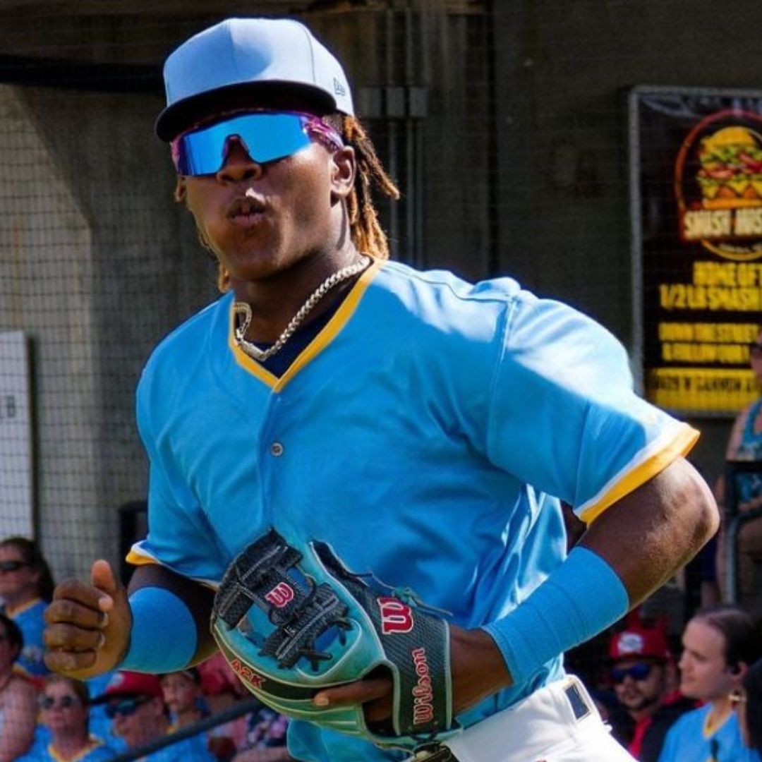 Jesus Made, the #1 ranked prospect for the Milwaukee Brewers, wearing Solaro Shades.