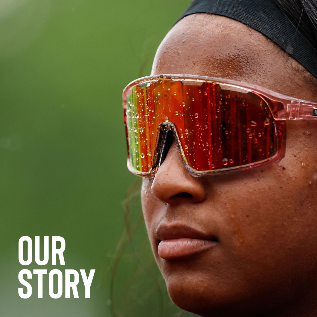 Softball athlete wearing Solaro Shades baseball sunglasses and softball sunglasses.