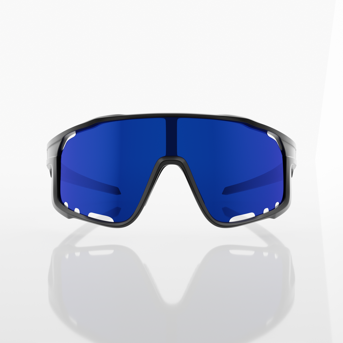 Solaro Shades Eclipse baseball sunglasses in Midnight Blue Blaze – sports eyewear for athletes.