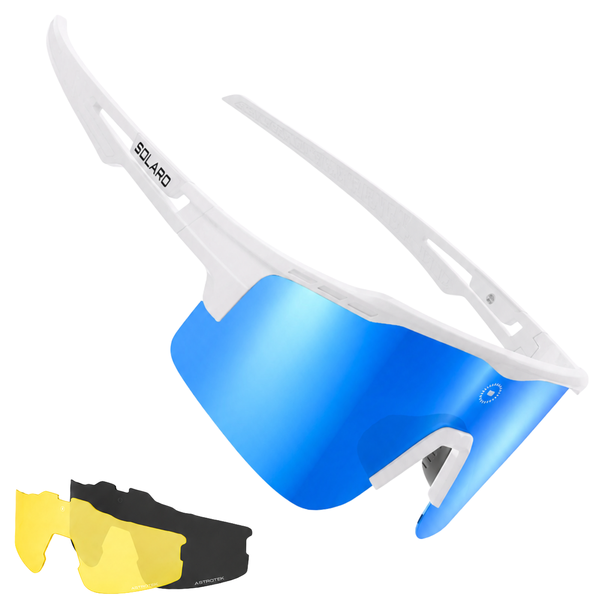 Solaro Shades Cosmos baseball sunglasses in Glacial Frost – sports eyewear for athletes.