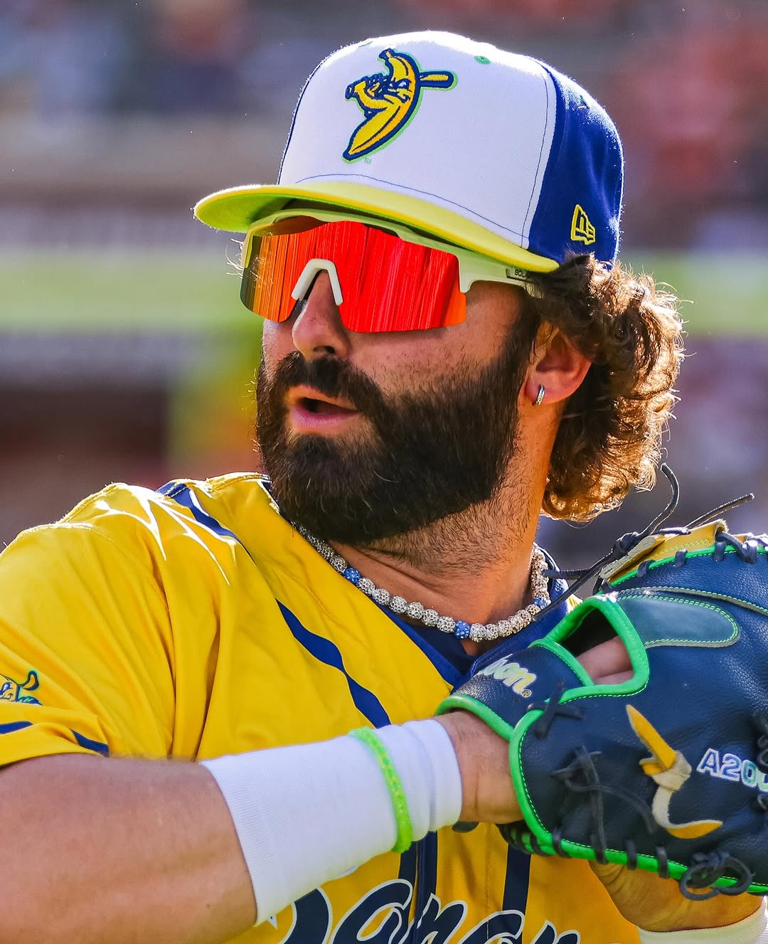 Solaro Shades Best Baseball sunglasses savannah bananas Alex Ziegler Ziggy in Solaro Shades baseball shades