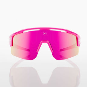 Solaro Shades Hot Pink baseball sunglasses, softball sunglasses, pickleball sunglasses and running sunglasses for athletes who want the best sunglasses for their sport. 
