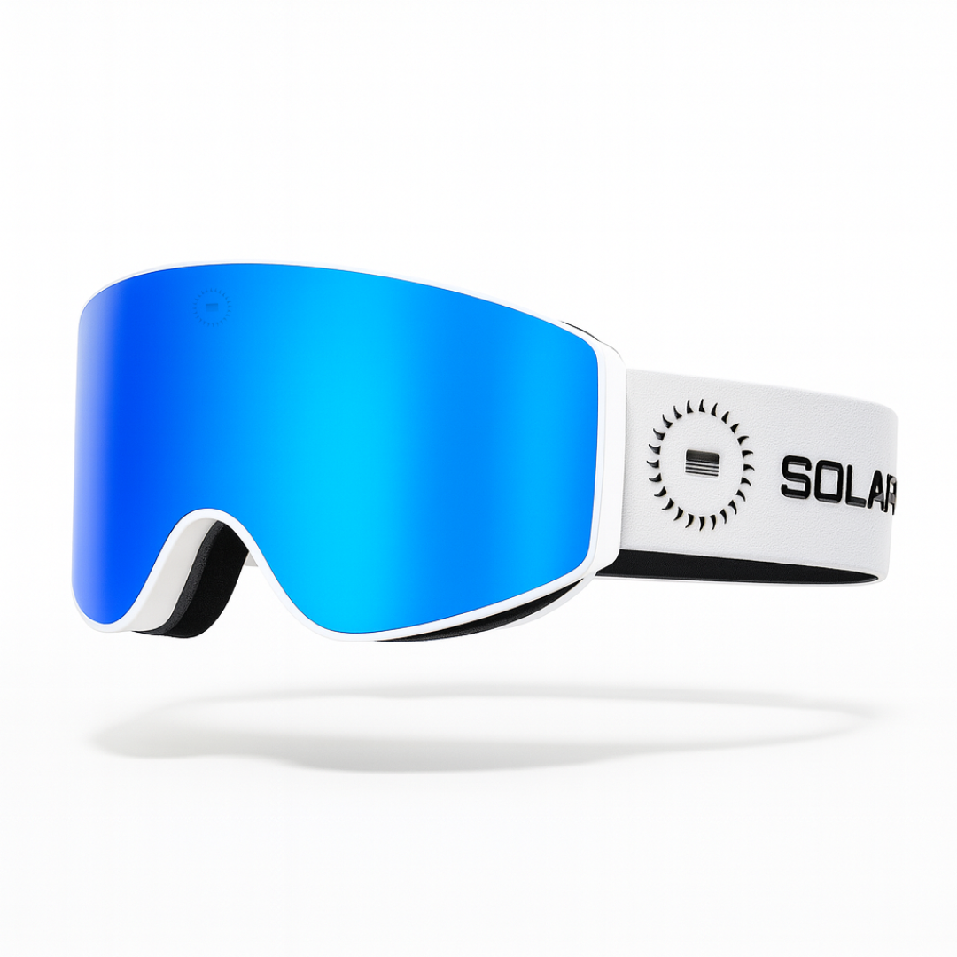 Solaro Shades ski goggles. Top rated Snow goggles with an interchangeable lens for skiing at all times of day. Best snow goggles of 2025.