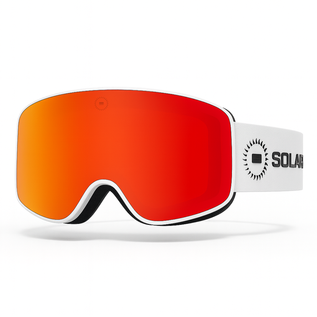 Solaro Shades ski goggles. Top rated Snow goggles with an interchangeable lens for skiing at all times of day. Best snow goggles of 2025.