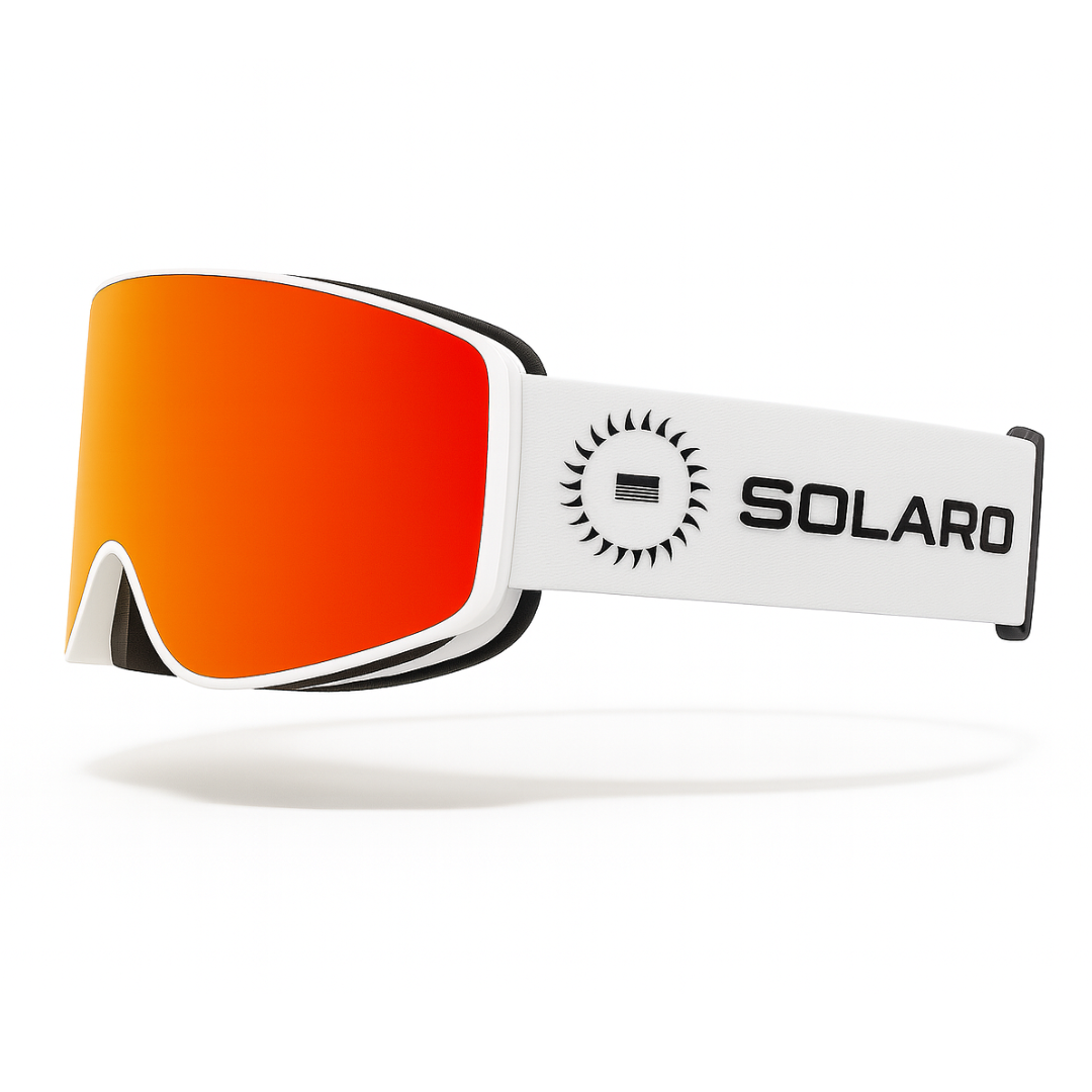 Solaro Shades ski goggles. Top rated Snow goggles with an interchangable lens for skiing at all times of day. Best snow goggles of 2025.