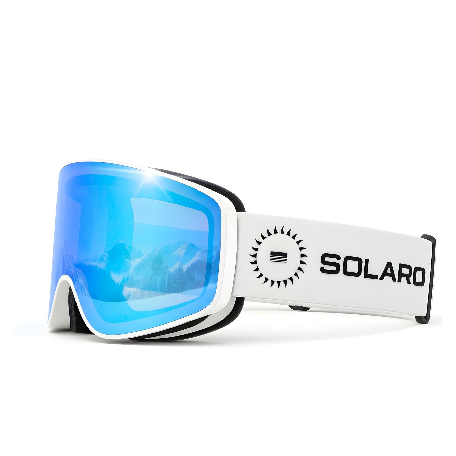 mirrored snowboard goggles Glacial Frost | High-Performance Ski Goggles with Magnetic Swappable Lenses