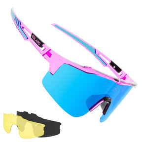 Solaro Shades Cosmos baseball sunglasses in Showstopper pink blue – sports eyewear for athletes. 