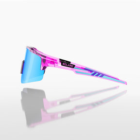 Solaro Shades Cosmos baseball sunglasses in Showstopper pink blue – sports eyewear for athletes. 