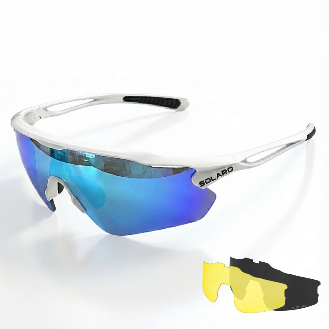 Solaro Shades baseball sunglasses. Pink and blue sports sunglasses for softball, running, and more. 