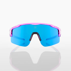 Solaro Shades Cosmos baseball sunglasses in Showstopper pink blue – sports eyewear for athletes. 