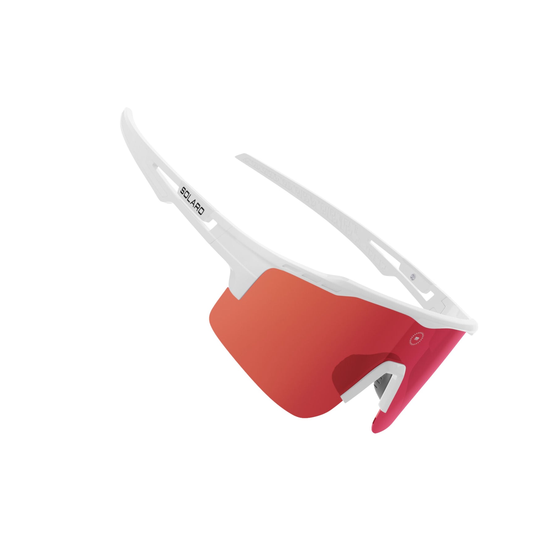 AMP Oversized Blade Sports Shield Safety Glasses / Sunglasses - Mirrored Lens, Gray, Model 62RV