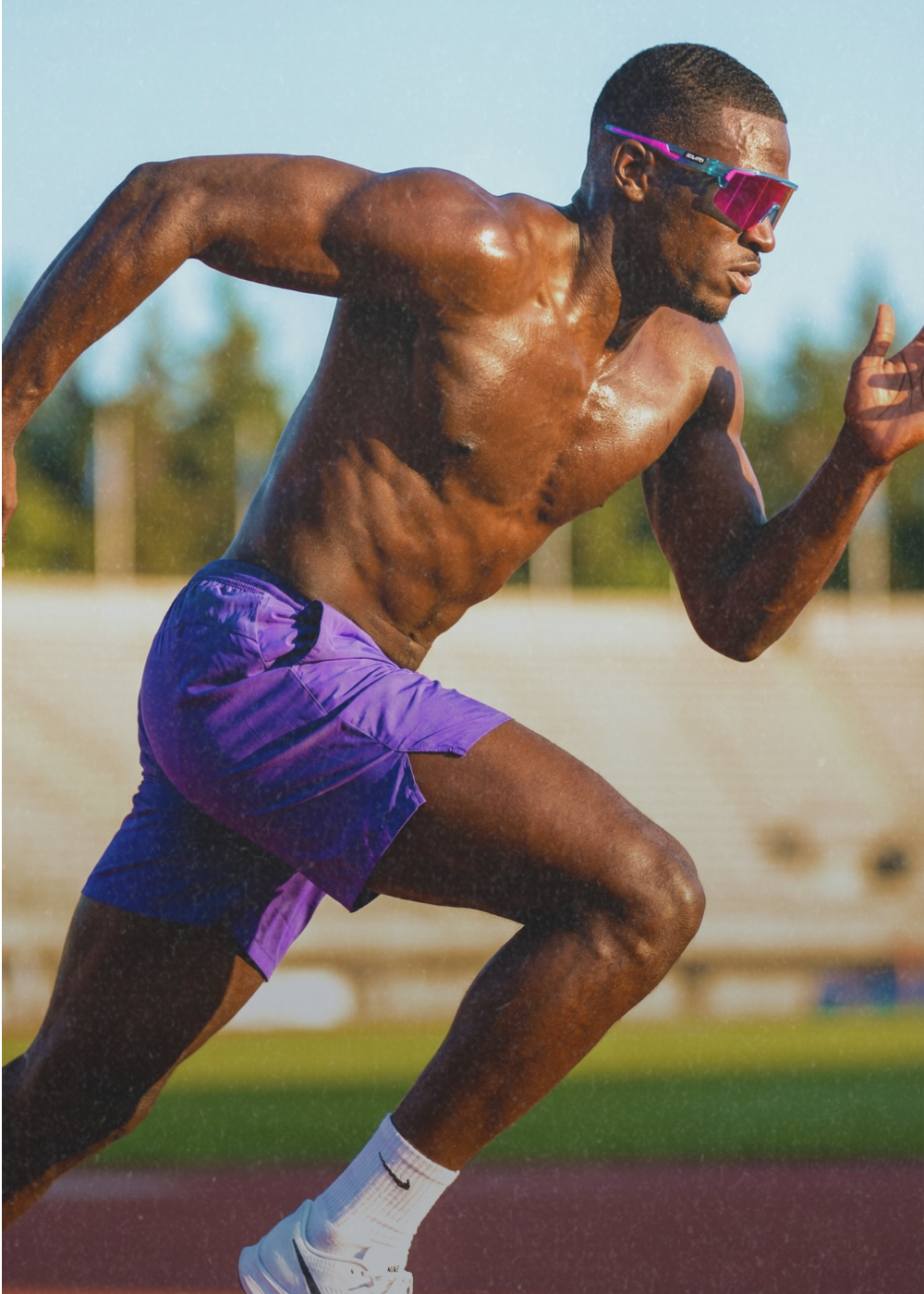Athlete wearing SOlaro Shades baseball sunglasses, the number one choice for sports sunglasses.