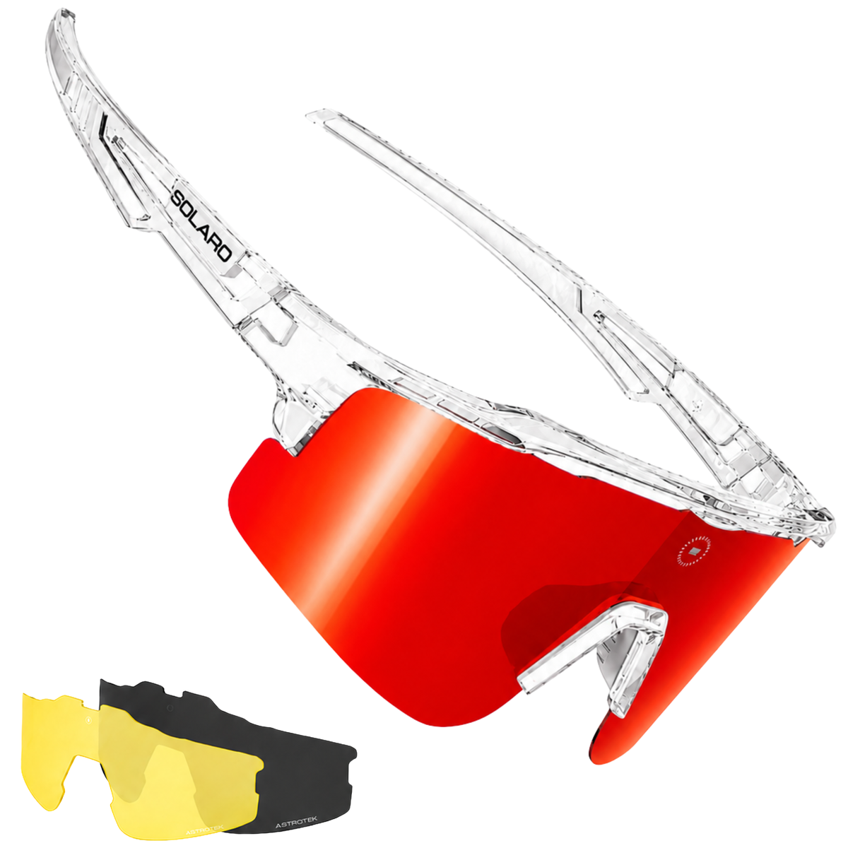 Solaro Shades sports sunglasses. Designed as the #1 baseball sunglasses. These are the red runner colorway. 