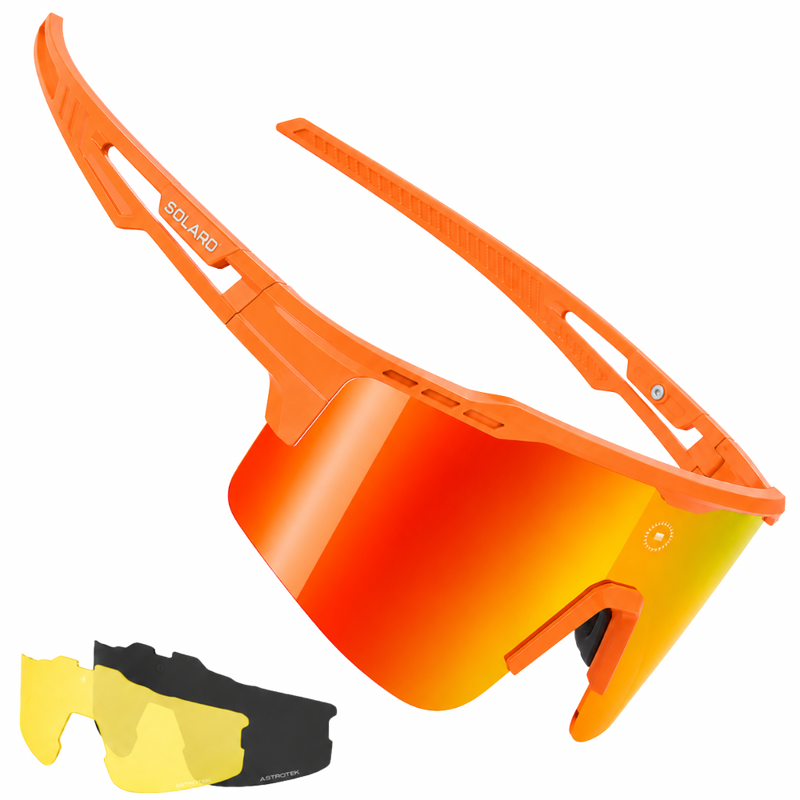 Solaro Shades Cosmos baseball sunglasses in Citrus Burst – sports eyewear for athletes. 