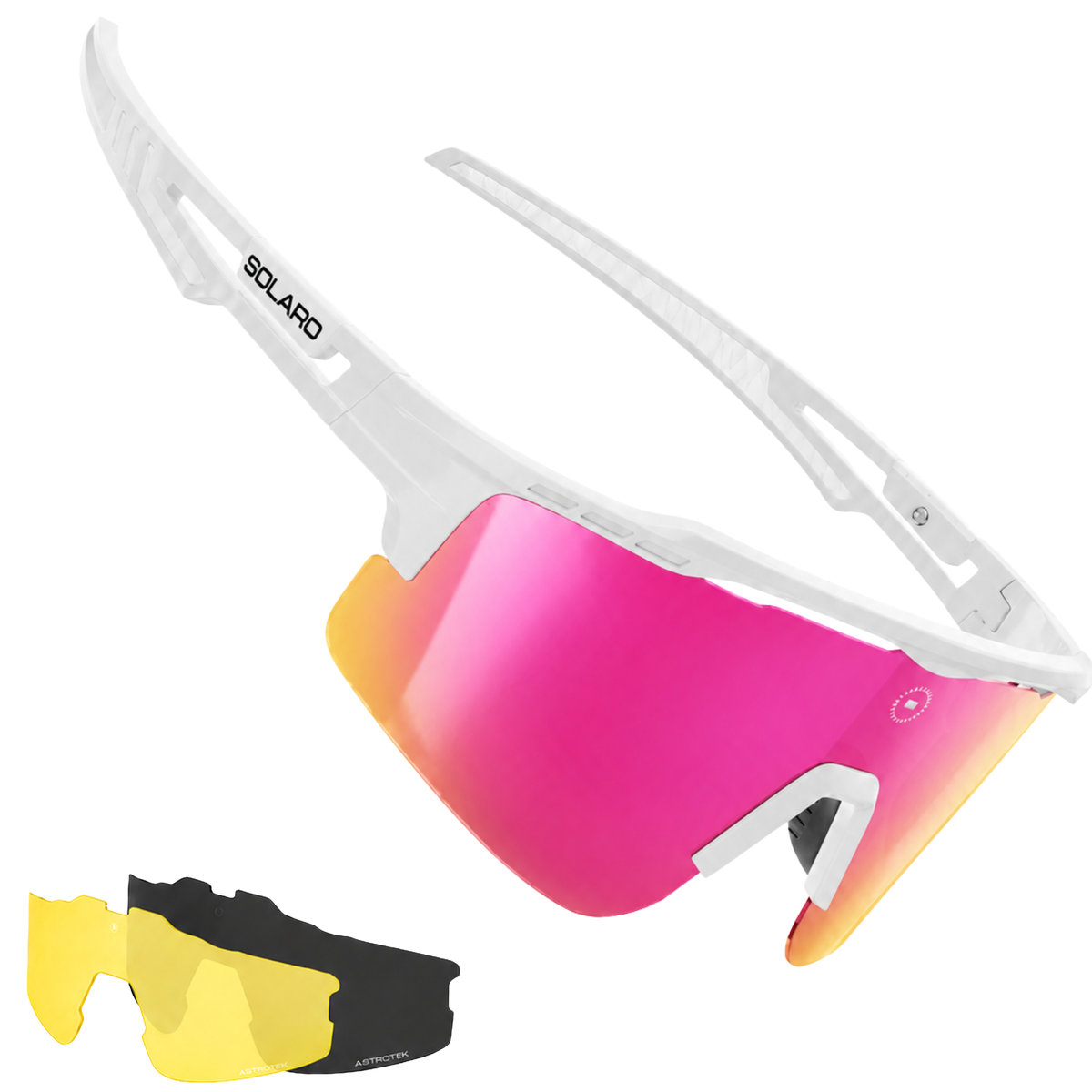 Pink sports baseball performance sunglasses by solaro shades.