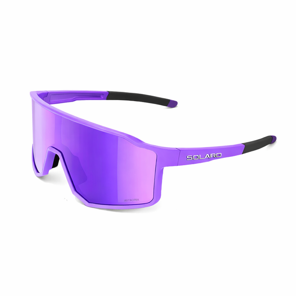 Youth Solaro Shades Jamberry Jr. Purple sunglasses with black arms on a white background