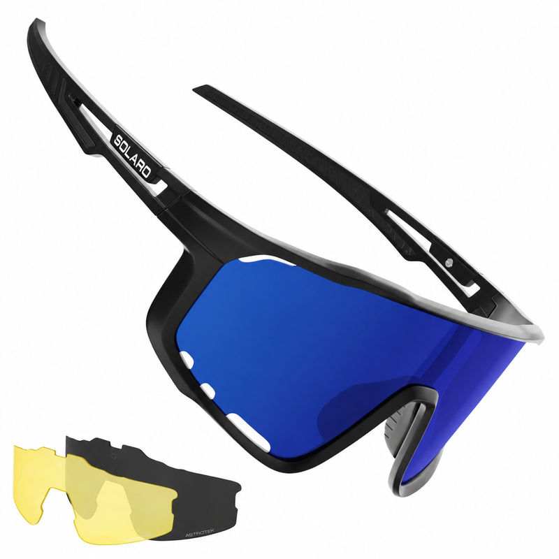 Solaro Shades Eclipse baseball sunglasses, full frame sports sunglasses for running, cycling and more. 