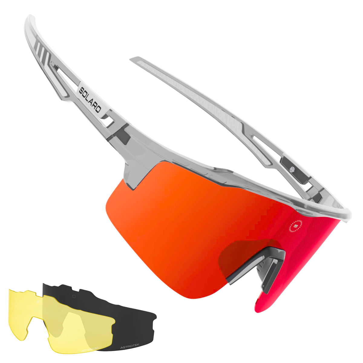 Solaro Shades Cosmos baseball sunglasses in Blaze – sports eyewear for athletes. 