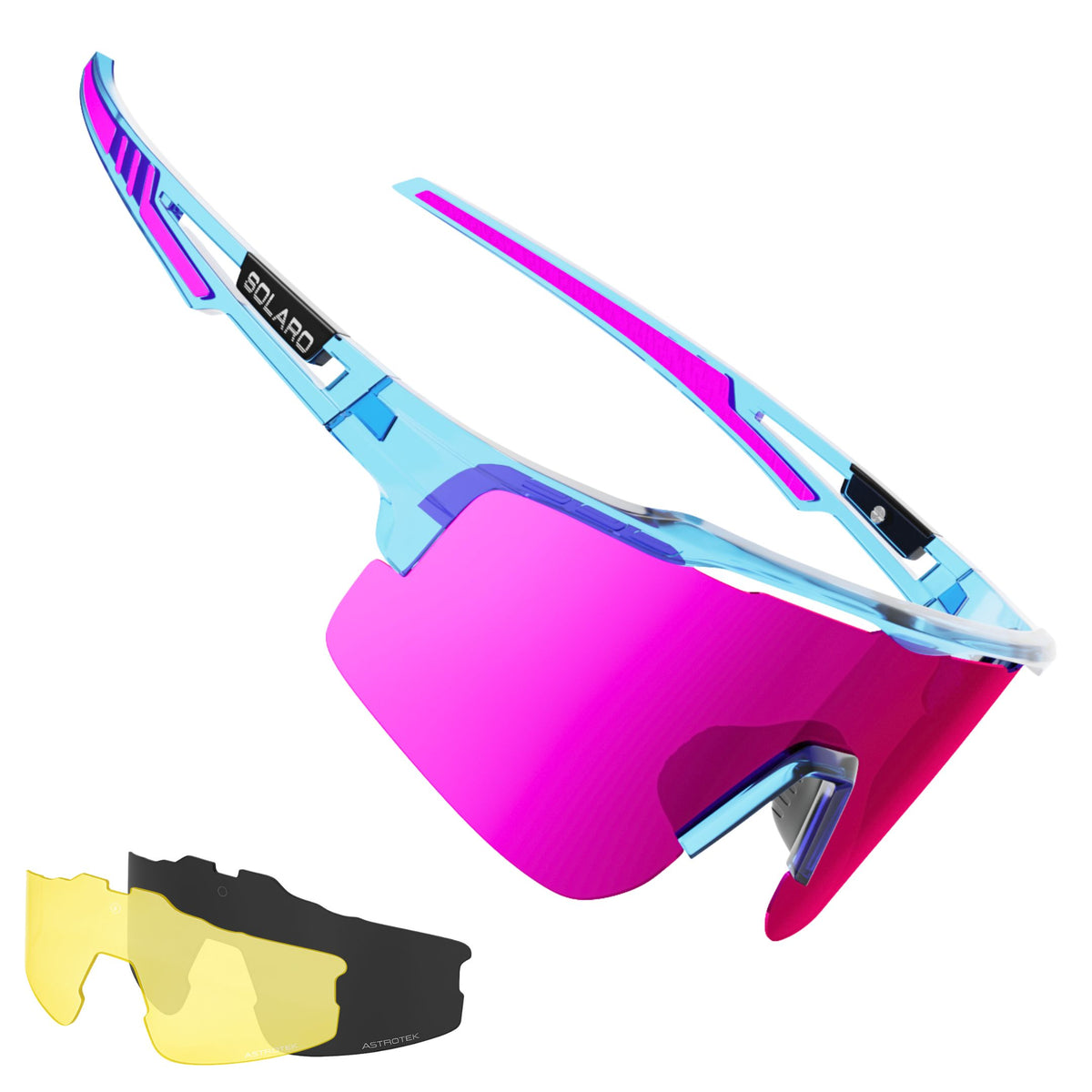 Solaro Shades cotton candy baseball sunglasses.
