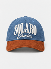 The Clubhouse Embroidered Baseball Cap in Denim