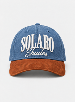 The Clubhouse Embroidered Baseball Cap in Denim