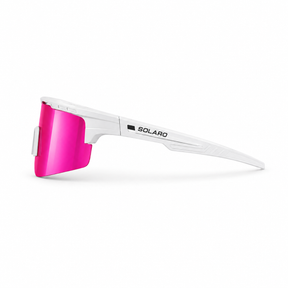 Solaro Shades Pink Flash baseball sunglasses, softball sunglasses, pickleball sunglasses and running sunglasses for athletes who want the best sunglasses for their sport. 