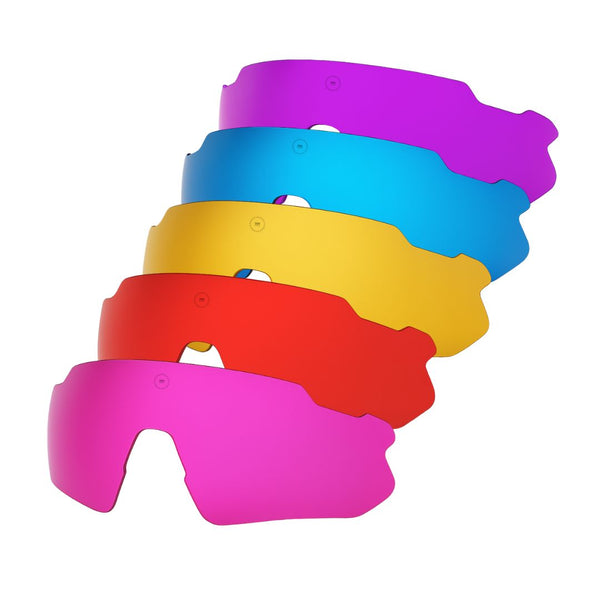 Solaro interchangeable Nova frame replacement lenses in purple, blue, yellow, red, and pink