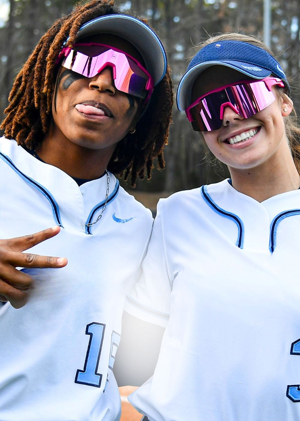 Softball players wearing Solaro Shades softball sunglasses