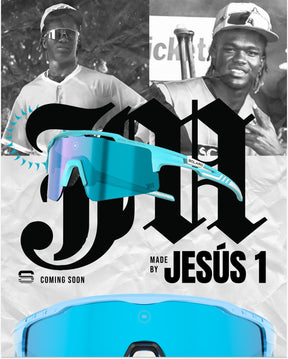 Solaro Shades Jesus Made's Made by Jesus baseball sunglasses sunglasses, softball sunglasses, pickleball sunglasses and running sunglasses for athletes who want the best sunglasses for their sport.  Designed by the top MLB Prospect, Jesus Made, Milwaukee Brewers. 