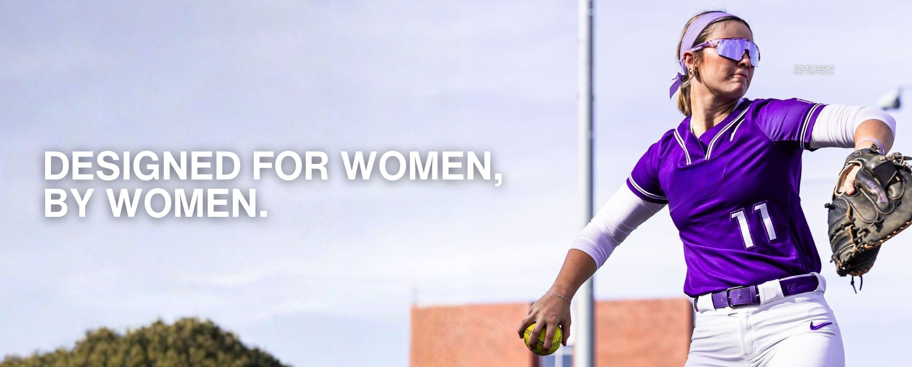 Tinley Lucas of Grand Canyon University softball wearing Solaro Shades softball sunglasses. 
