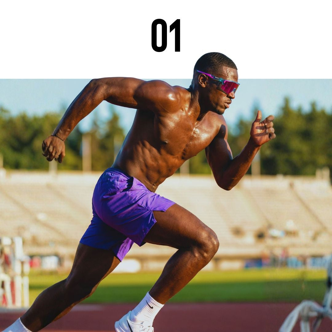 Jamar Jackson running in Solaro Shades sports sunglasses.