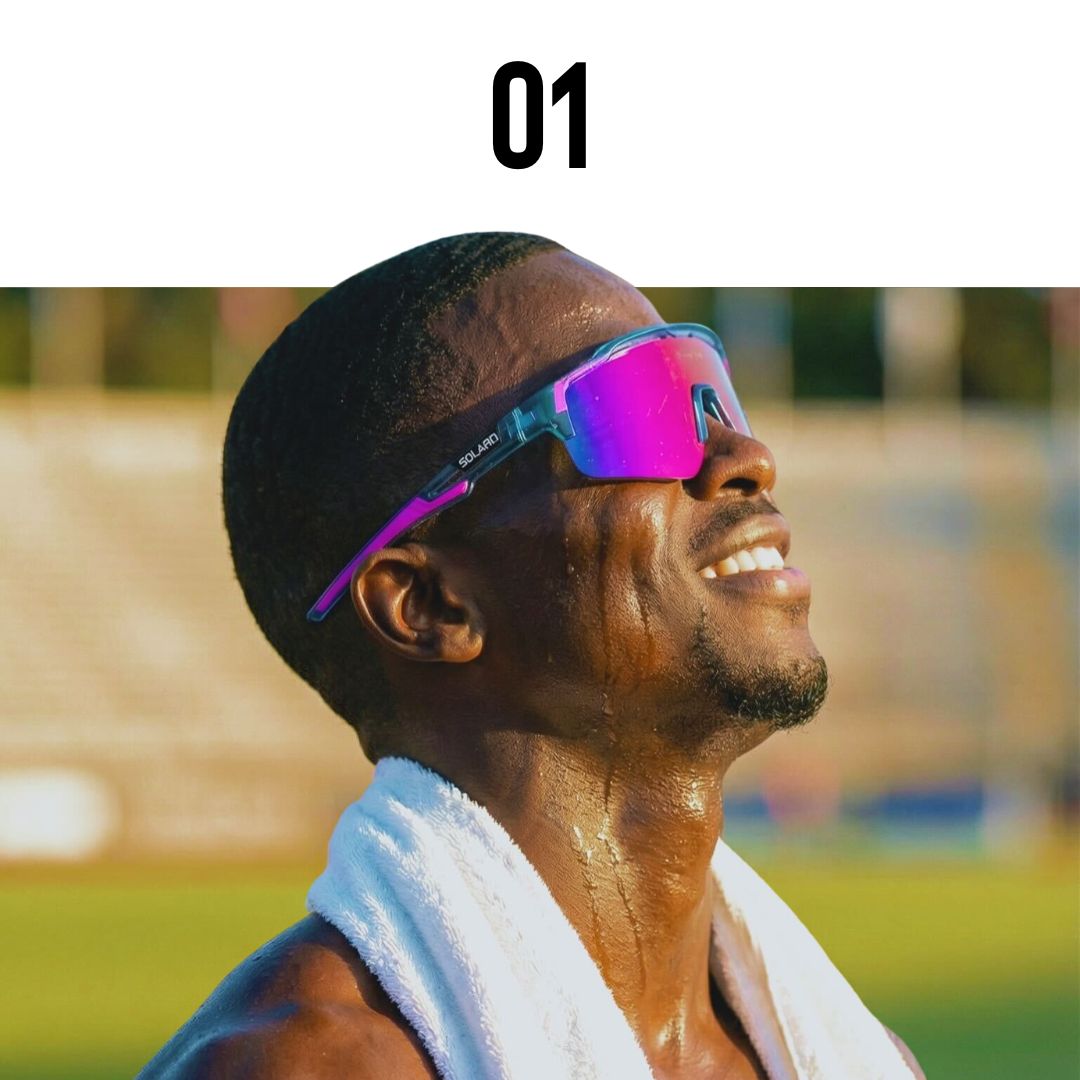Jamar Jackson wearing Solaro shades baseball sunglasses and running sunglasses
