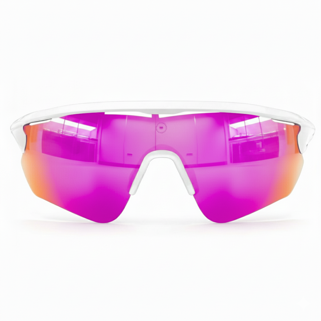 Solaro Shades baseball sunglasses. Pink and blue sports sunglasses for softball, running, and more. 