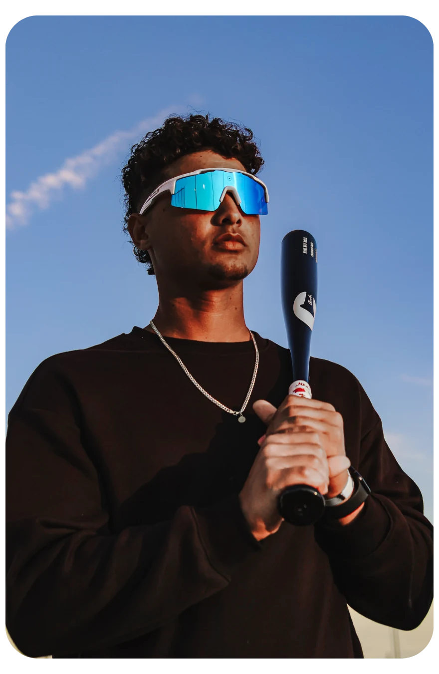 Athlete wearing Solaro sports sunglasses